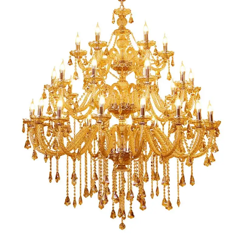 Fillux luxury modern led chandelier ceiling gold drop crystal pendant lights