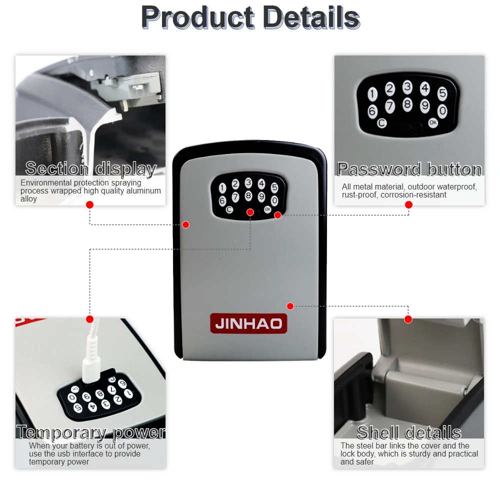 Asack G3 waterproof intelligent digital door lock box security smart keys keeper estate fine metal wall safes bluetooth key box