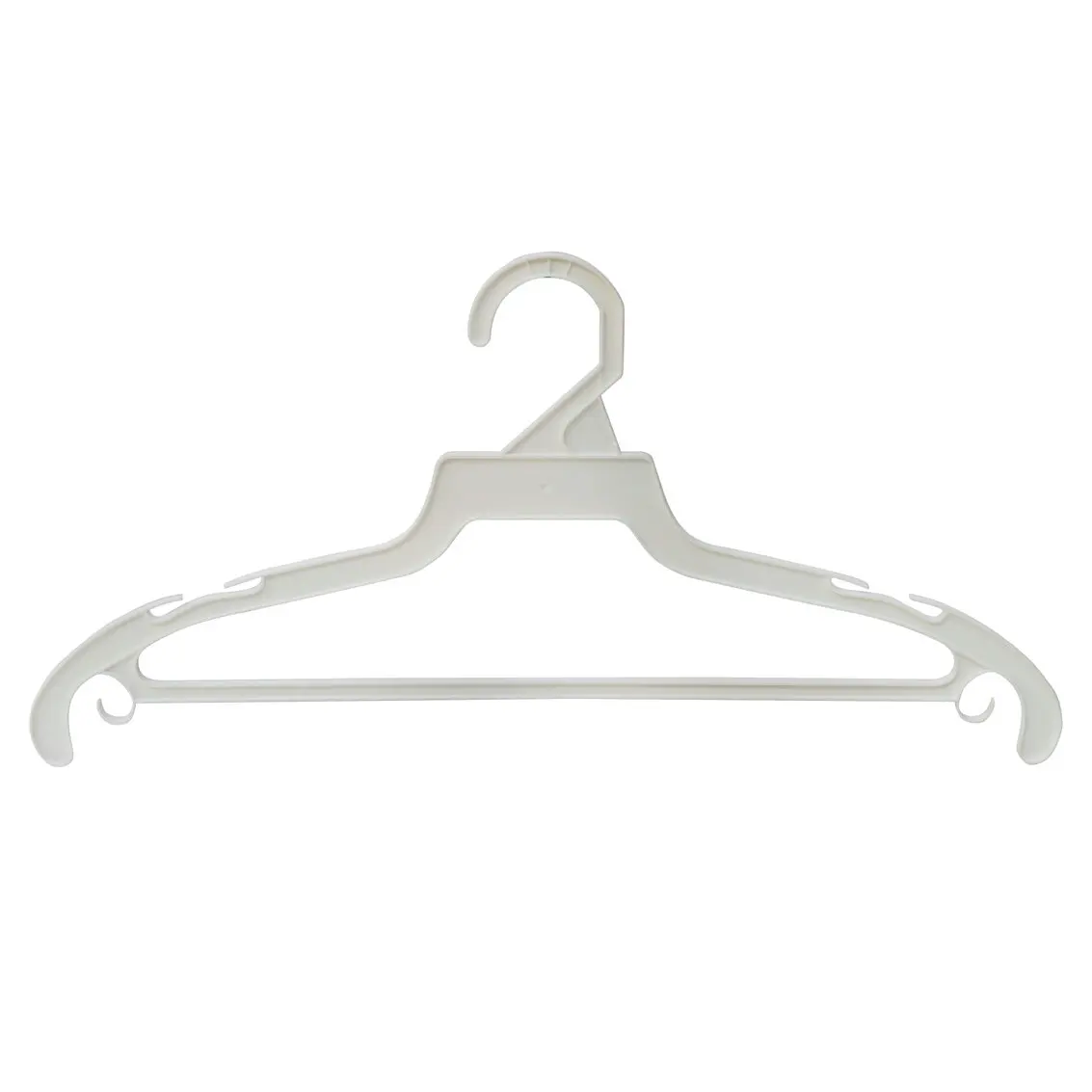 Chunshui brand Wholesale PP PS HIPS Recycle  Material Non Slip Space Saving White Color Plastic Hangers For Clothing