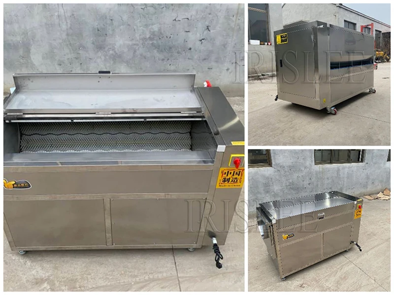 Vegetable Washing Peeling Machine Commercial Brush Type Potato Taro Ginger Sweet Potato Lotus Root Electric Cleaning Peeler Mach