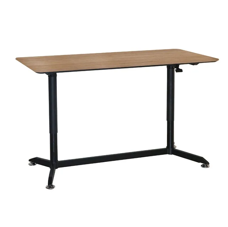 Ergonomic Pneumatic Two Legs Height Adjustable Office Desk Working Table Standing Home Office Desk