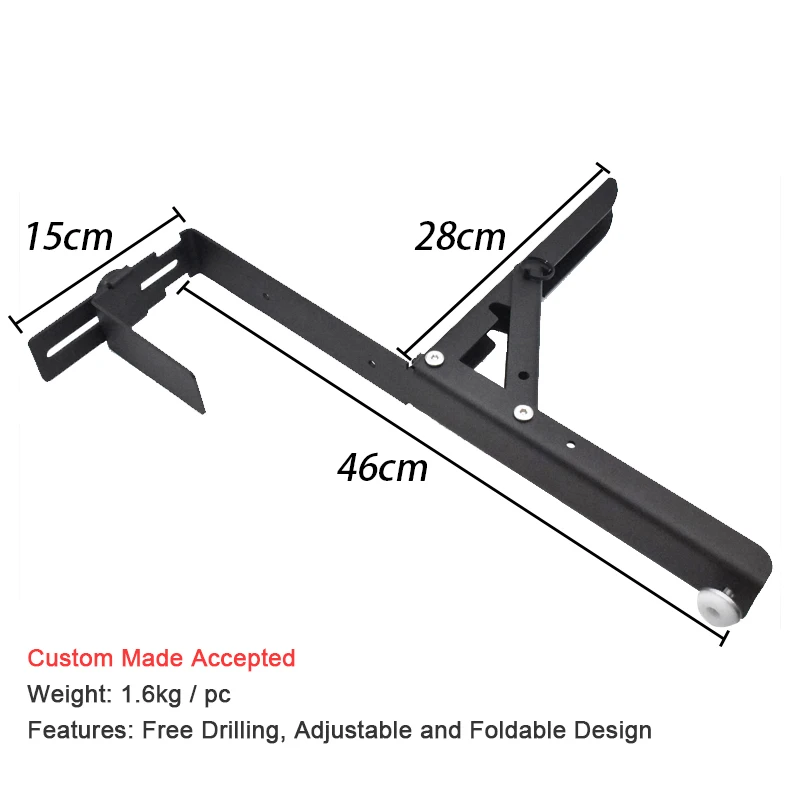 Custom Made Precision Sheet Metal Stamping Bending Balcony Wall Mounting Bar Support Floating Brackets