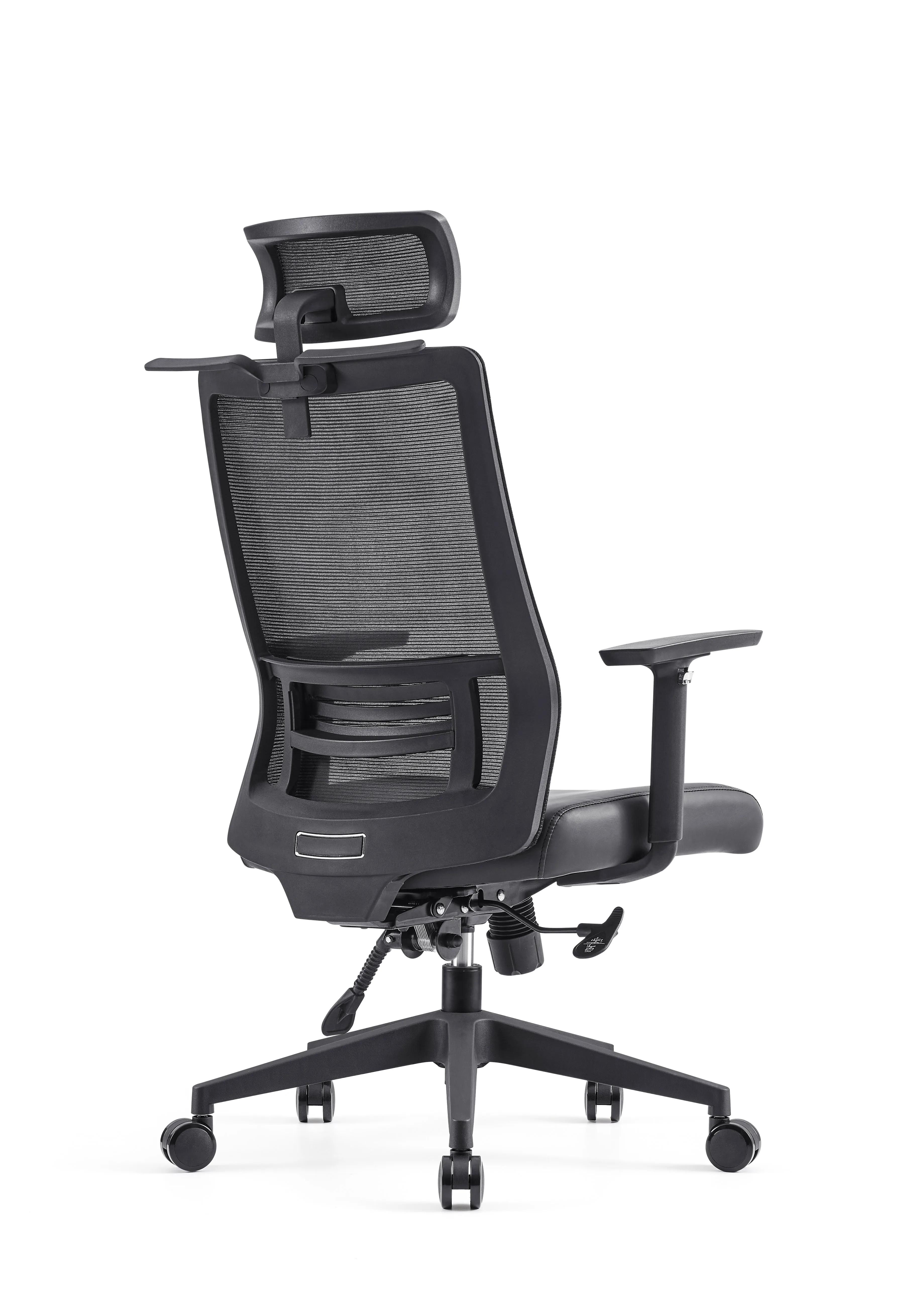 Modern Lift Office Chair Ergonomic Swivel Design Adjustable Headrest Mesh Fabric Aluminum Metal Recliner Home Office