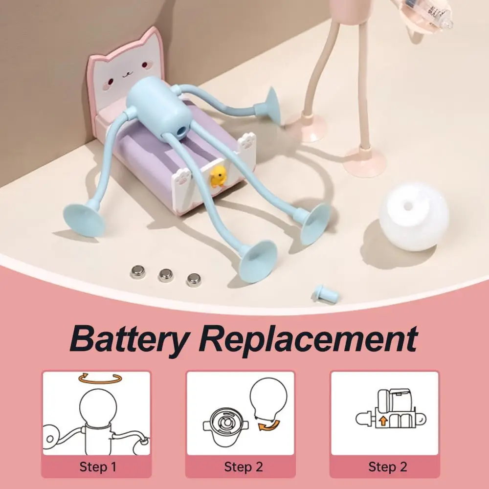 Popular Sales Multifunctional Cute Light Suction Cup Lamp Stress Relieving Easy Touch Light Night Lamp For Kids Students