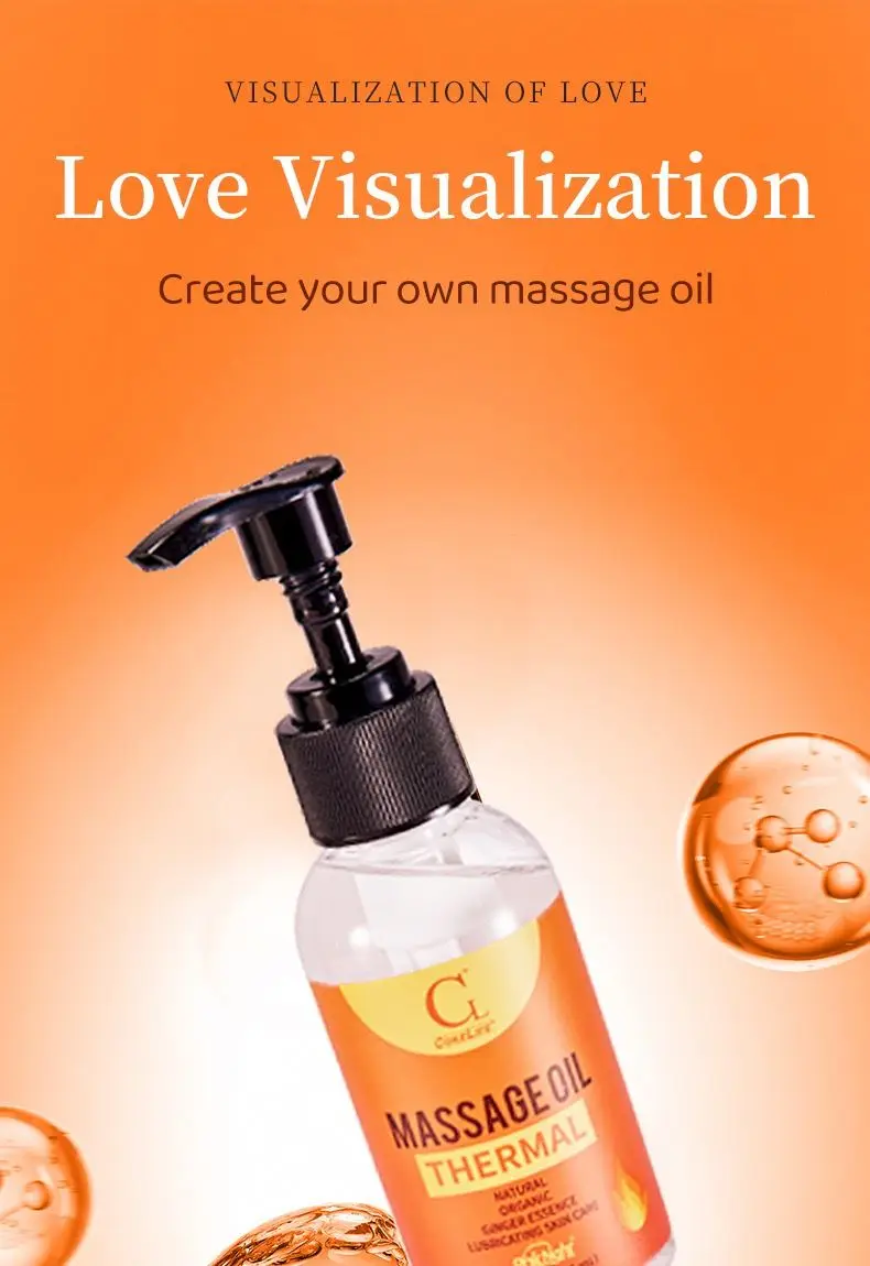 New Plant Extract Lubricating Skin Care Ginger Massage Sex Oil