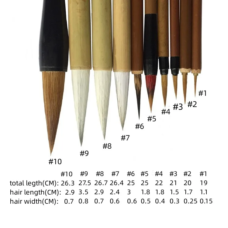 Professional Chinese calligraphy brush set with bag Wholesale calligraphy pen set High quality calligraphy and painting brush