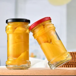 Wholesale 200ml 220ml 280ml Round Straight Jars Glass Food Packaging Glass Sauce Jars Bottle Glass Jars With Lid  Manufacturer