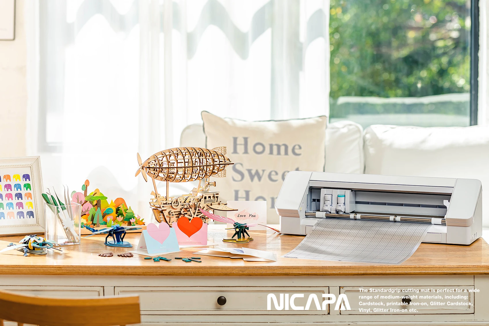 
Nicapa StandardGrip Cutting Mat for Silhouette Cameo 4/3/2/112x24 inch 1 Mat Adhesive Sticky Quilting Cut Mat 