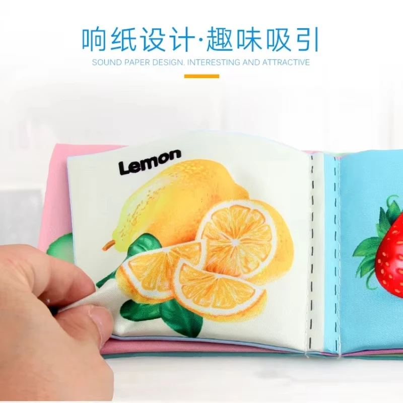 Jumon Custom Soft Baby Books 3D Touch Feel High Contrast Cloth Book Sensory Early Learning Stroller Toys for Infant Toddler Toy