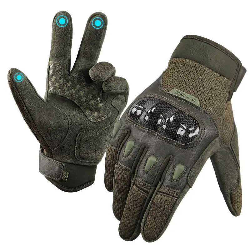 2023 Tactical Gloves CS Anti-collision Carbon Fiber Shell Anti Drop Anti Slip Wear-resistant Five Finger Touch Screen Gloves