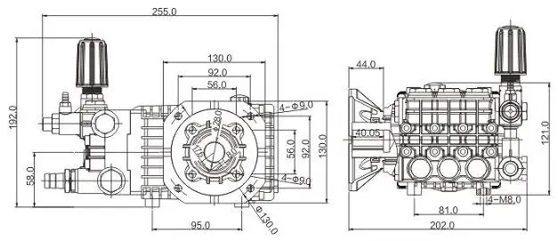 2800Psi 193bar 9.1lpm Water Pump Triplex Car Wash High Pressure High pressure plunger pump high pressure pump 4.0KW SML1512E