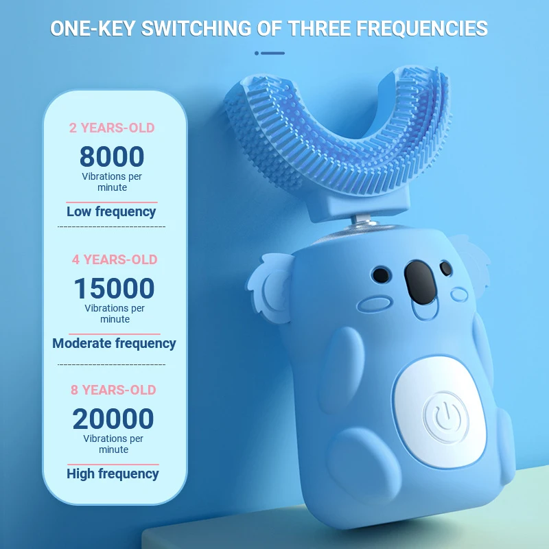 Music Electric Toothbrush For Baby U shaped Electric Sonic Automatic IPX7 Waterproof toothbrush for Kids
