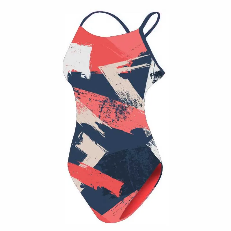 Oeko-tex High-end 200pcs customized One piece PBT training swimsuit for girl aquatic swimwear customized print  bathing suit  knee suit PBT material