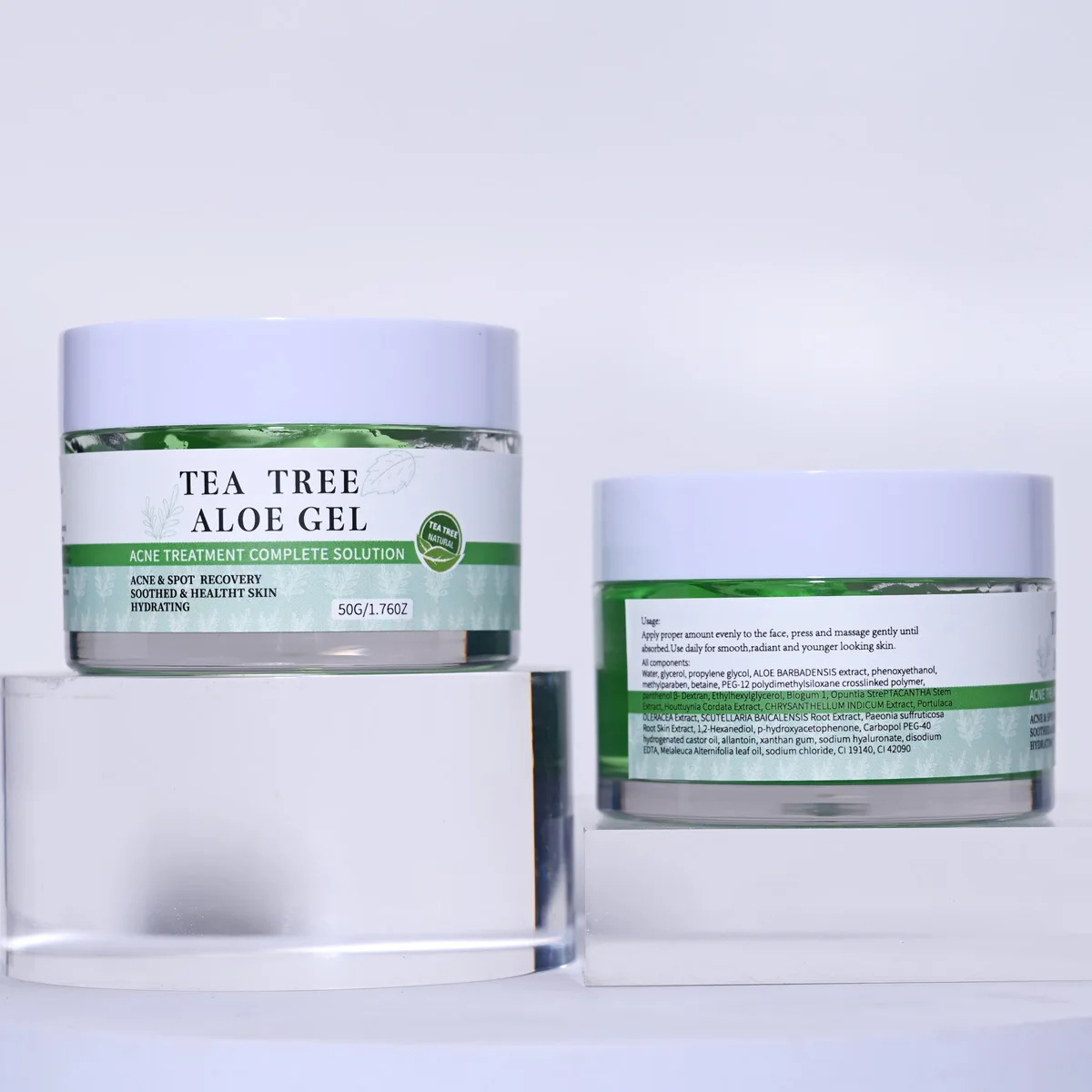 Wholesale Oem Cheap Natural Tea Tree Bulk Private Label Exfoliating 99 Soothing Pure Aloe Vera Gel