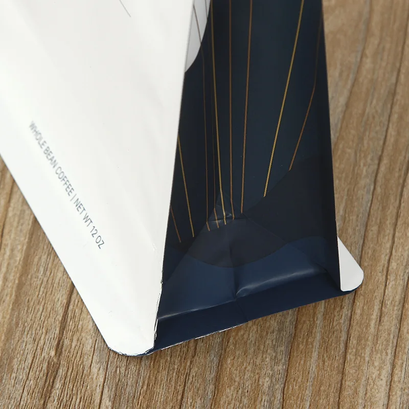 Custom Packing Pouch Biodegradable Craft Paper Roasted Nuts Whole Grain Rolled Oat Packaging Flat Bottom Coffee Bags