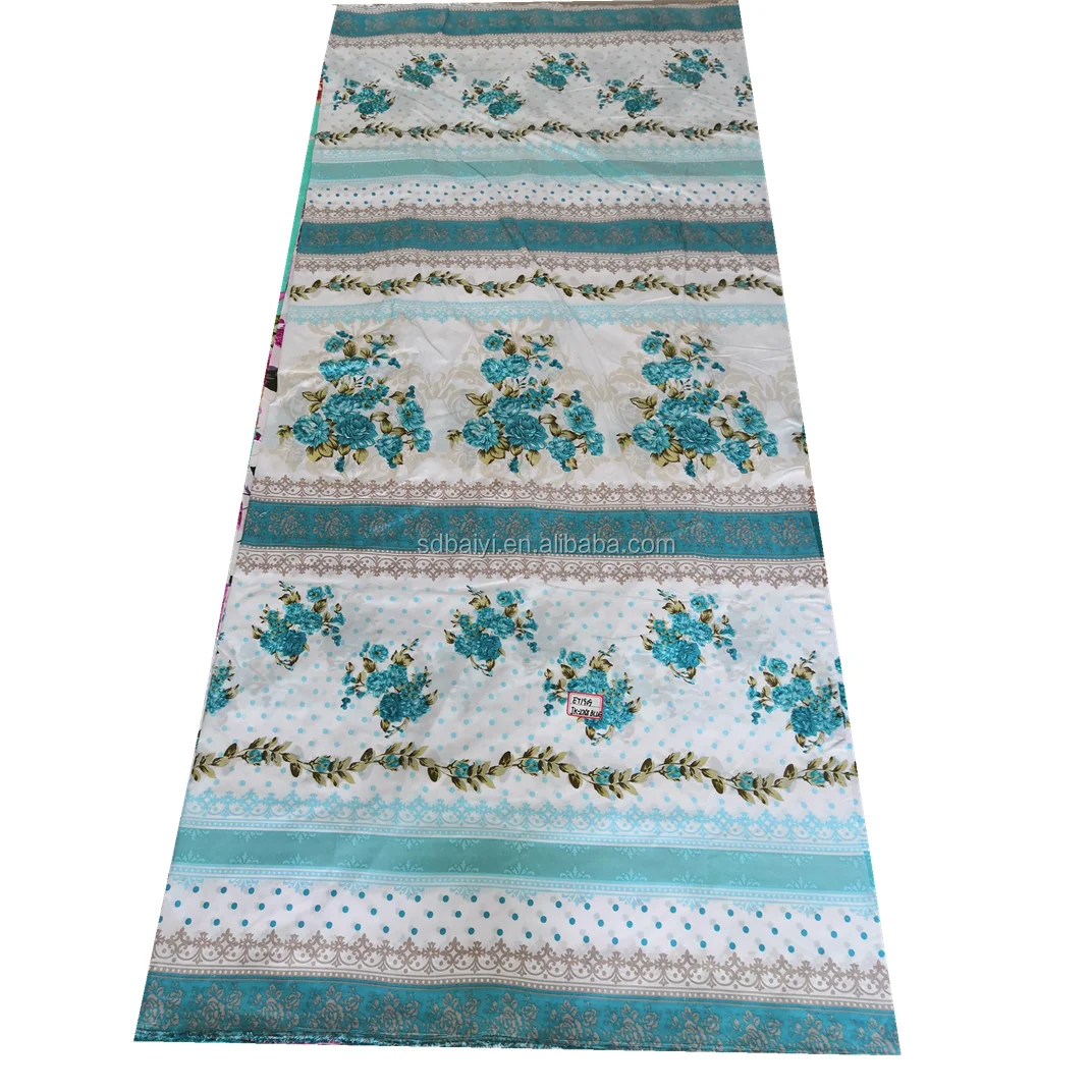 
100% polyester microfiber woven brushed pigment printed bed sheet fabric textiles in roll 