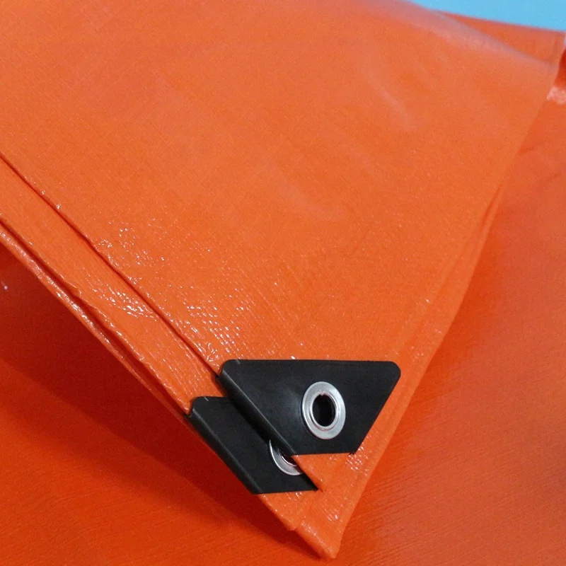 Custom Orange Tarpaulin Sheet Waterproof UV Treated Multi Layered-Cross Laminated Poly Tarp