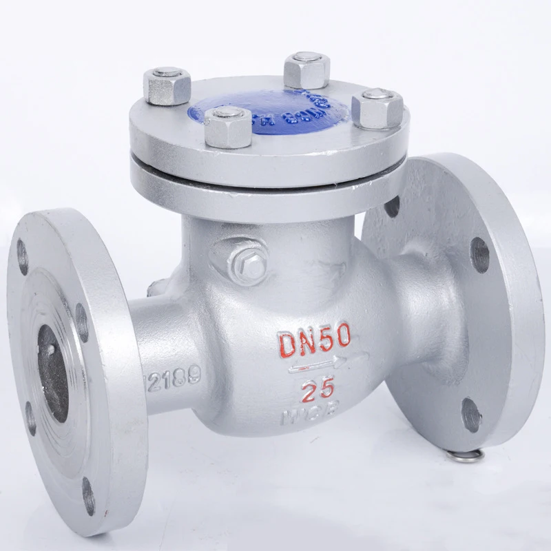 H44H Cast Steel Swing Check Valve Steam High Temperature One way Flange Check Valve
