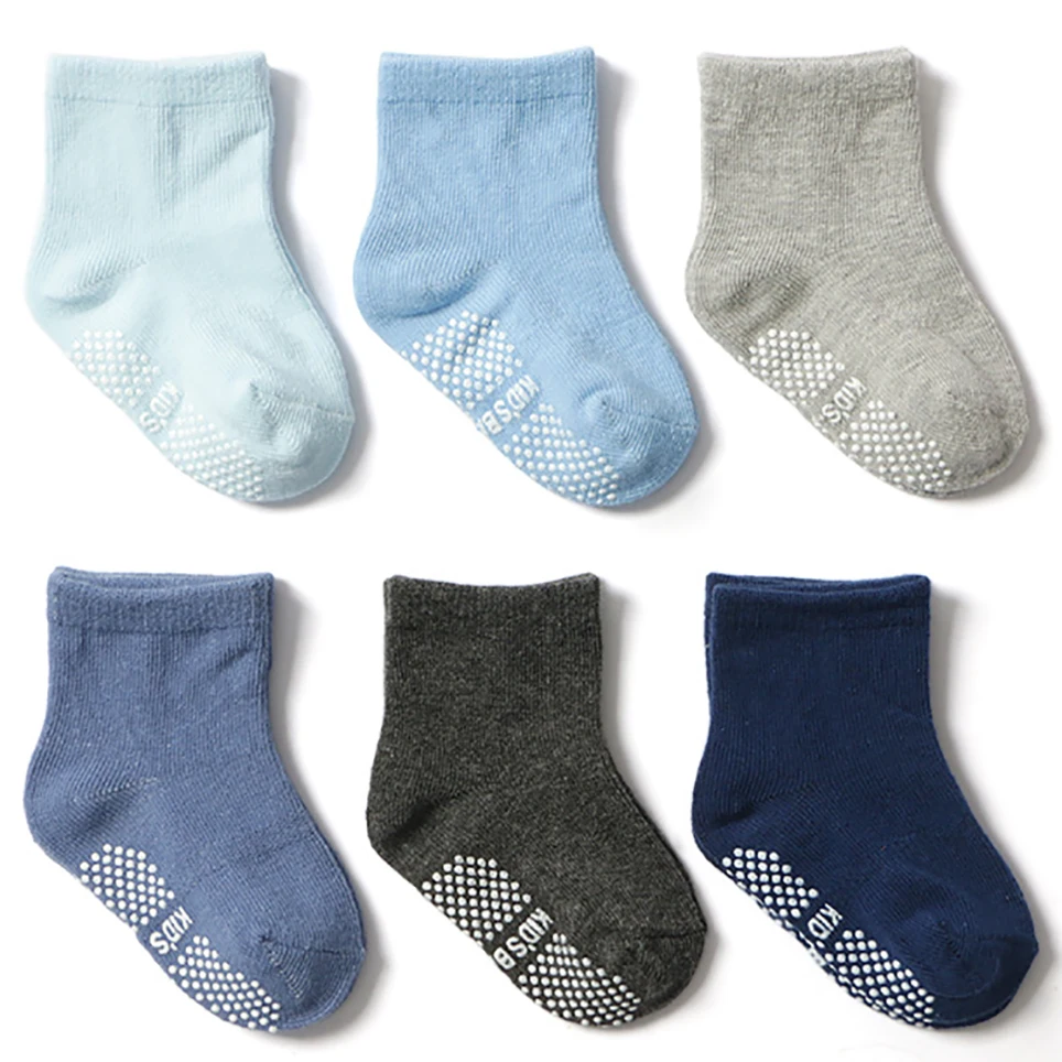 happy cotton girls young boy tube fashion 3d baby anti slip cute socks