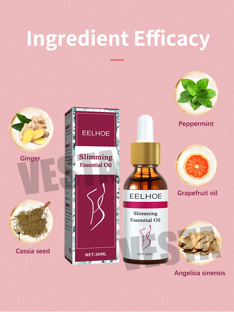 Vesta Body Weight Loss Slimming Oil Plant Extract Anti Cellulite Slimming Massage