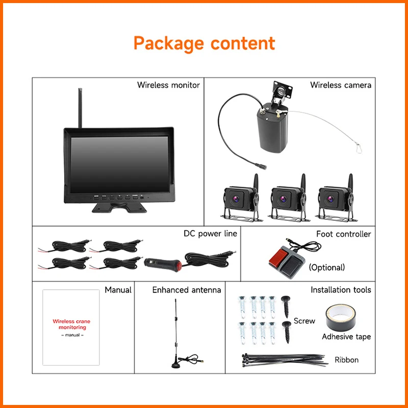 Wireless Focus Control IP68 Waterproof Outdoor  HD Vehicle Zoom Camera For Crane Tower System