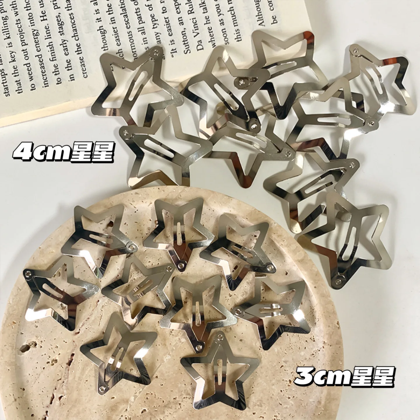 Charm Girl Sweet And Spicy Style Star Hair Pins Bangs Baby Metal Snap Hair Clip Y2K Accessories