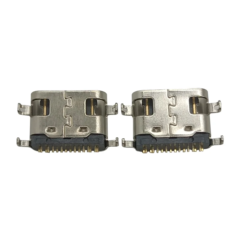 HOYATO valve connector base type c metal connector SMT USB 3.1 socket conn quick connector Right Angle 16P Contacts