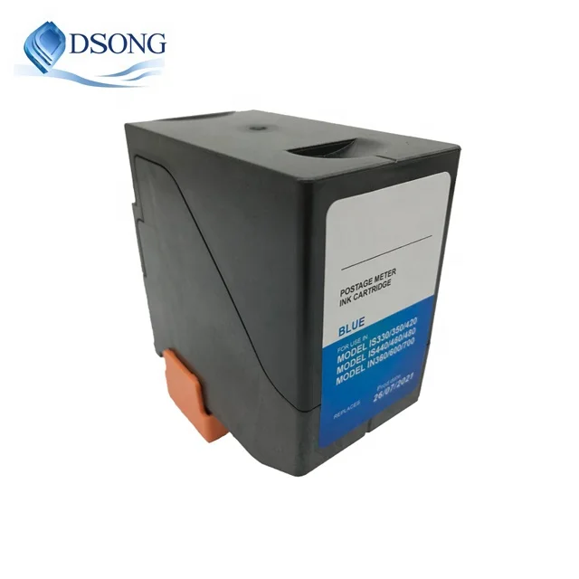Neopost IS-420 A0095614 Blue Inkjet Cartridge with Chip compatible for Quadient Neopost IS350 IS420 IS480 Franking machine, 84ML