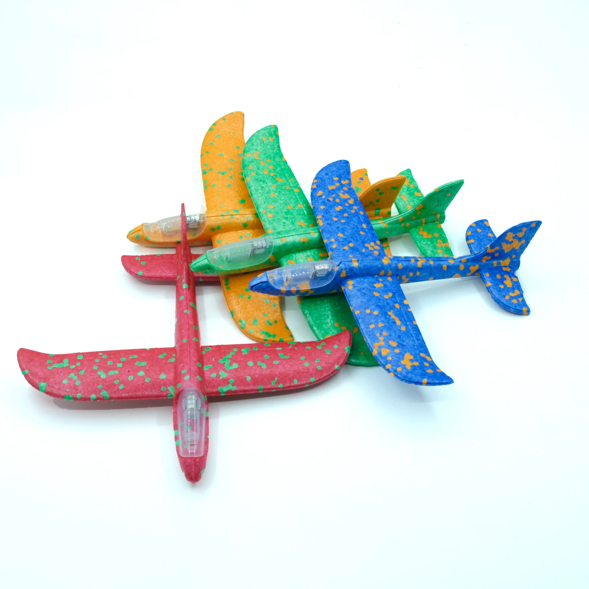 Slider Plane 24 cm mini Throwing Foam Plane Flying Toy Outdoor Foam Airplane Sports Toys Small Foam Plane with LED Light
