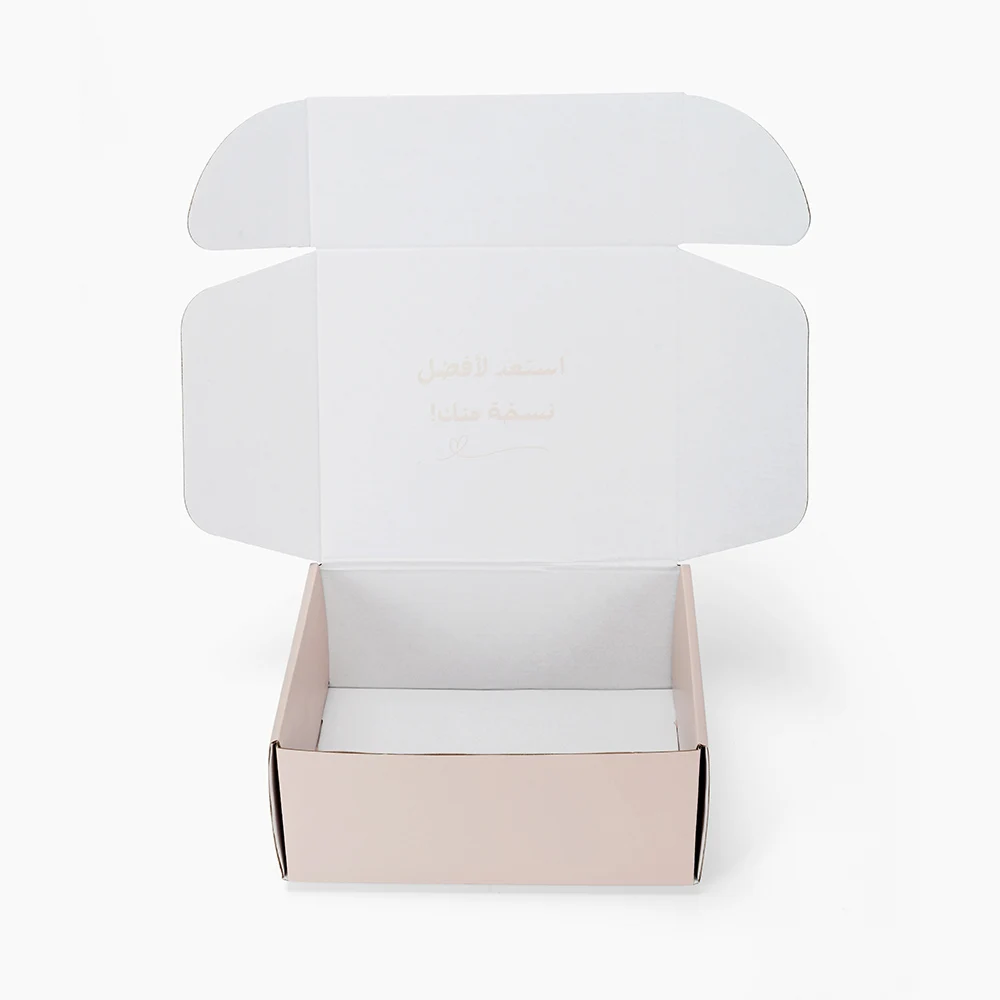 Biodegradable Pink Shipping Mailer Corrugated Paperboard Boxes Free Design Hair Package Paper Delivery Box For Small Business