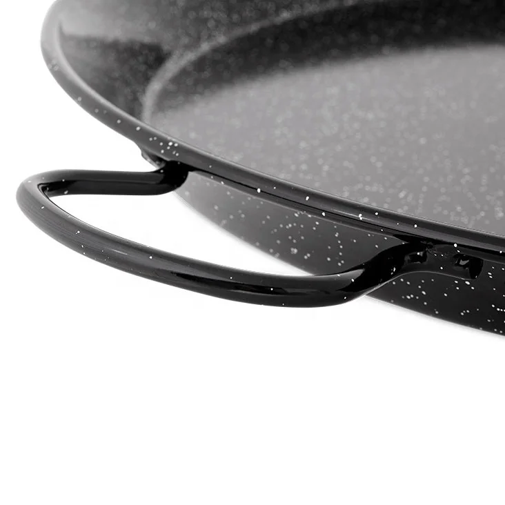 Wholesale Kitchen Appliances Enamel Non Stick Cookware Double Sided Fry Pan Seafood/Mini Paella Pan Pot Frying Pan Set