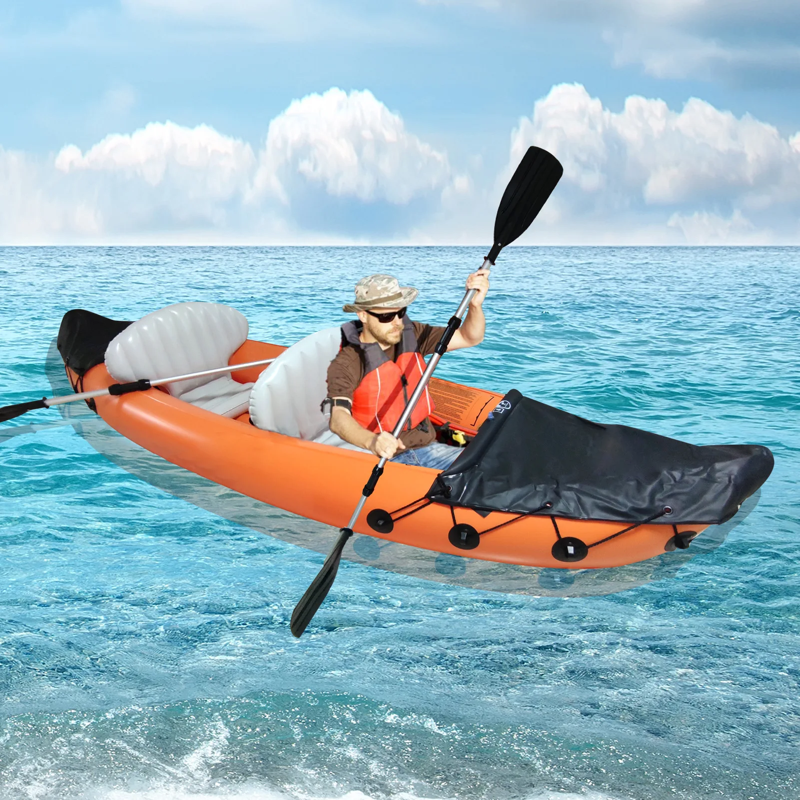 wholesale thickened KAYAK Inflatable Rowing Boat Outdoor professional rowing boat Bring paddle canoe kayak For Sport Gaming