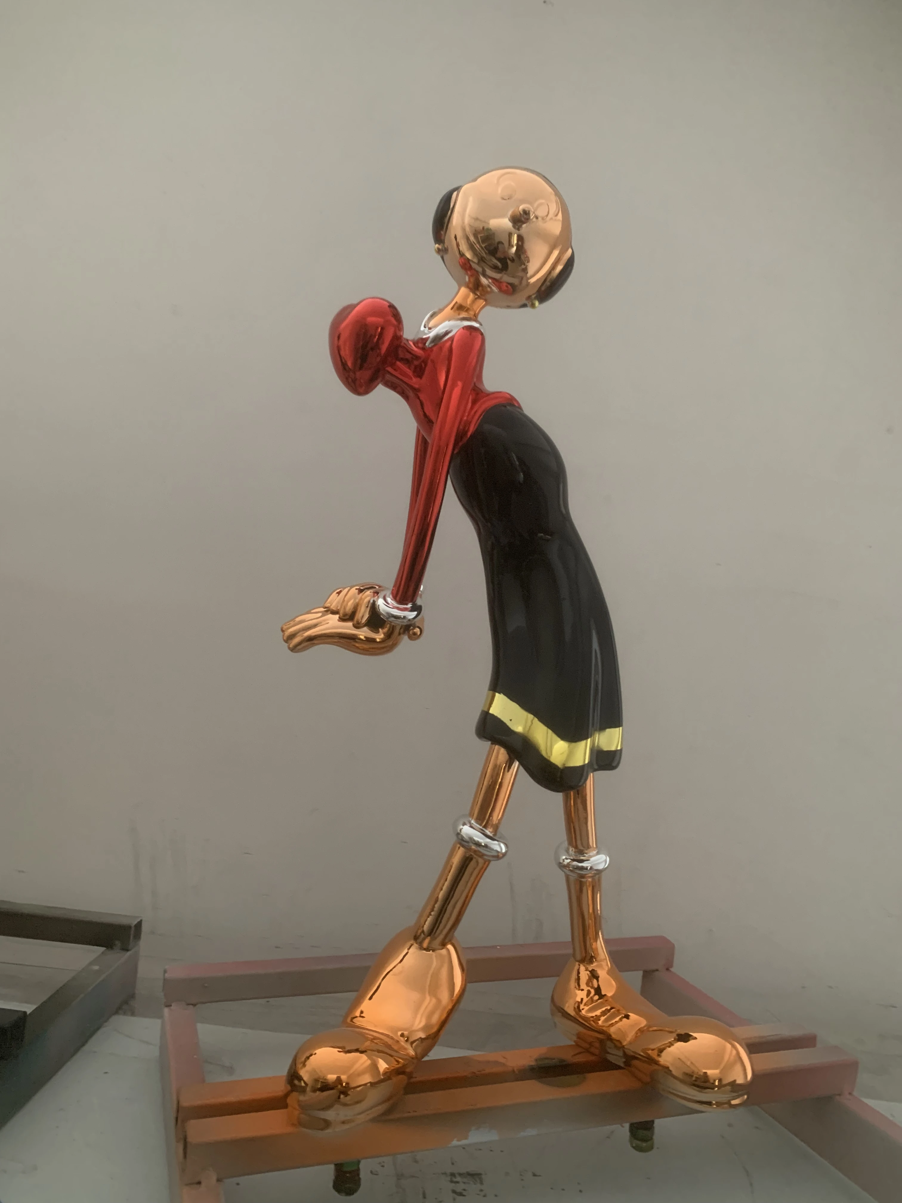 Customized Famous Cartoon Art Statue Fiberglass Popeye Sculpture popeye statue for home Decoration