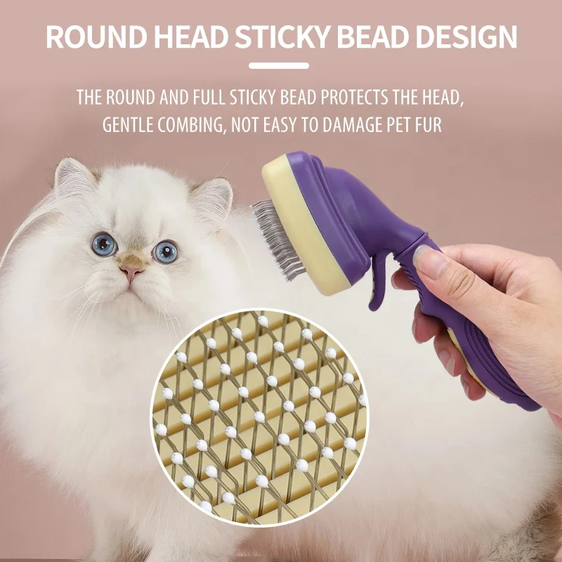 Factory Wholesale Custom Logo Self Cleaning Cat Hair Brush Dog Pet Slicker for Grooming