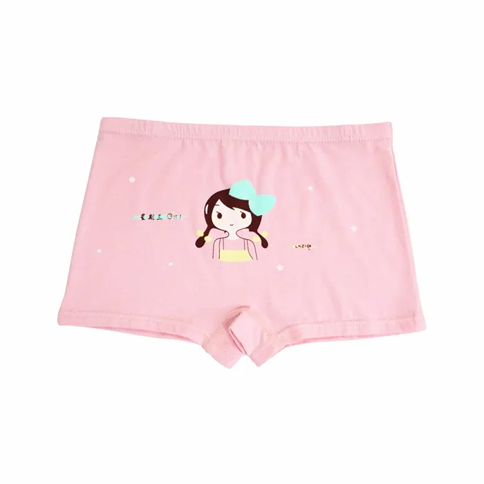 
Ready To Ship 4-12 Years Lovely Cartoon Printing Organic Cotton Kids Underwear for Girls 