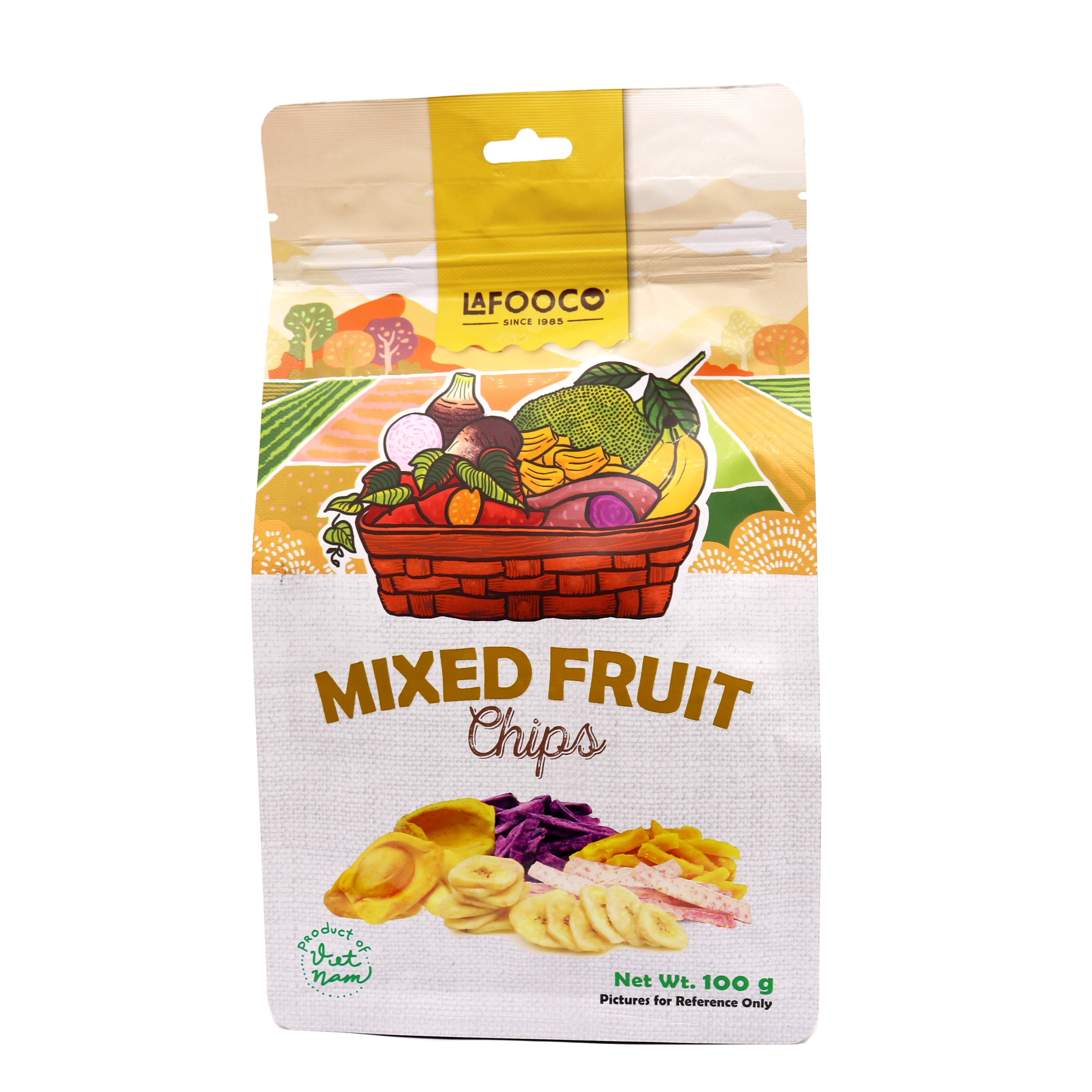 FREE SAMPLE Mix Fruits Chips 100gr Standing pouch Natural Flavour Delicious Snack with OEM ODM