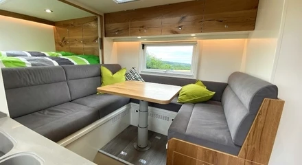 Ecocampor UTE Luxury Offroad Truck Camper Van Motorhomes Fiberglass Expedition Canopy for Camping Expedition Kitchen Features