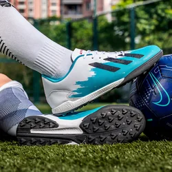 New Fashion High Quality Original Turf Grass Ground PU Training Indoor Soccer Shoes Men Zapatos de Futbol in Stock