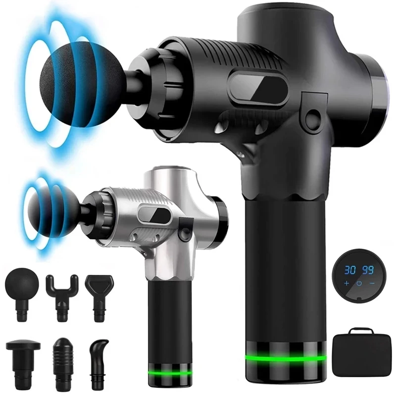 Конкурентное преимущество 30 скоростей 6 массажных головок расслабляющий массаж мышц тела пистолет для женщин и мужчин