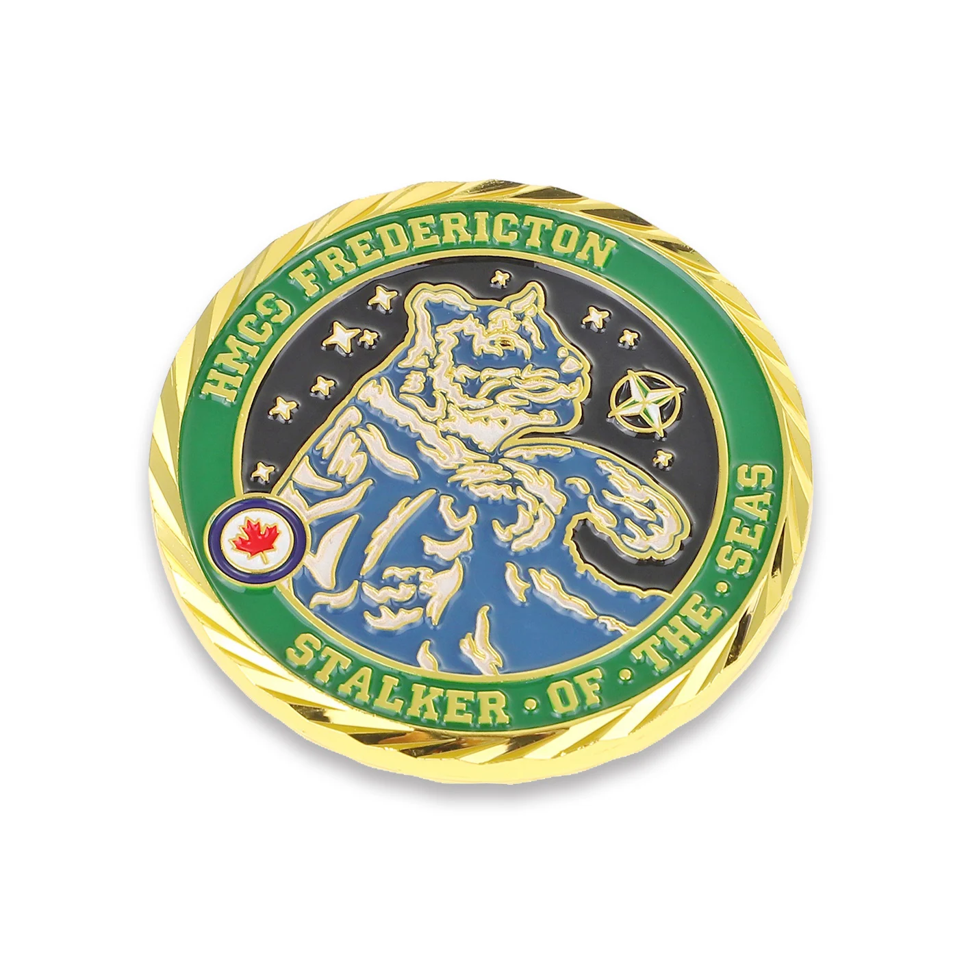 Дешевая оптовая продажа на заказ Мягкая Твердая эмалированная сувенирная монета металлическая Золотая королевская канадская военно-морская