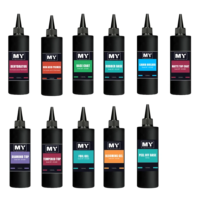 Mybeautynails OEM изготовленный на заказ оптом пополнения бутылки УФ Гель-лак для ногтей био-гели системы 5 в 1 7 структура гель коробка отбора Бесплатная