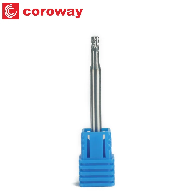 1mm to 3mm Carbide cnc tools Long Neck radius end milling cutter for Finish Machining on Hardened Steel