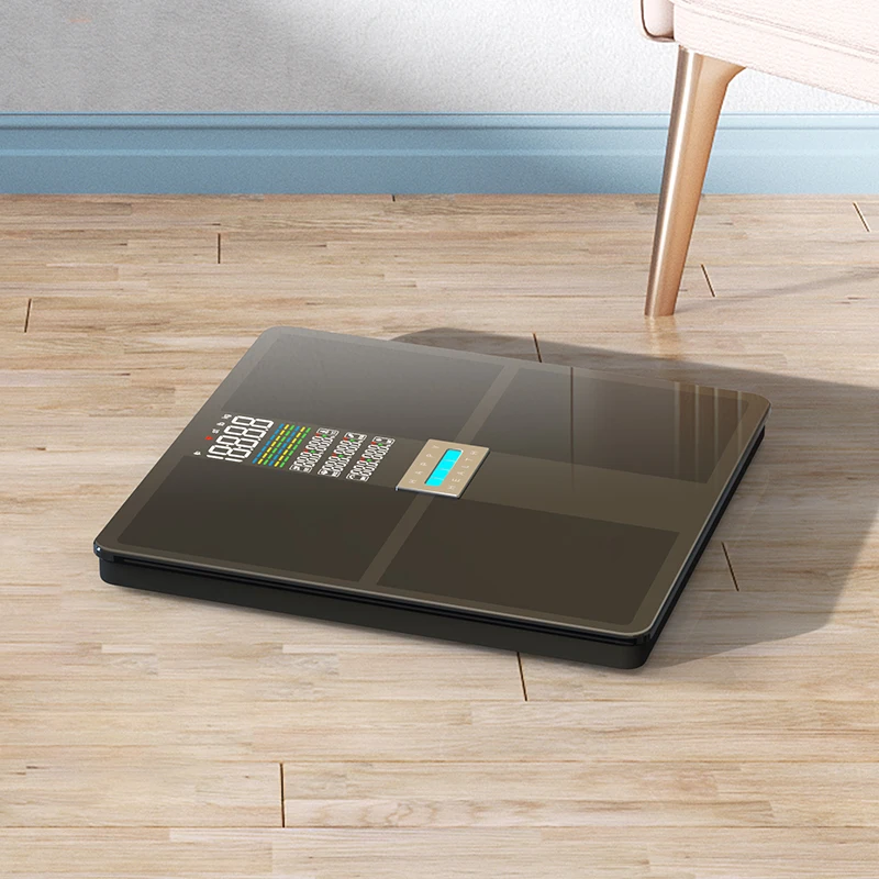 220KG ITO bmi personal electronic body weighing scale bathroom scale bluetooth body fat scale with three color breathing light