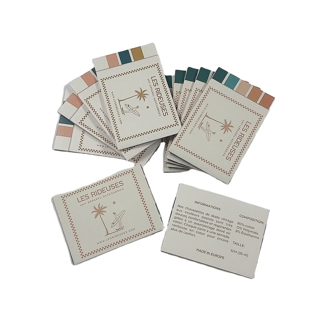 Custom Cover Wrap Seal Packaging Recycled Skincare Essential Oil Sleeve Belly Bands Cards Wrapping Sock Card