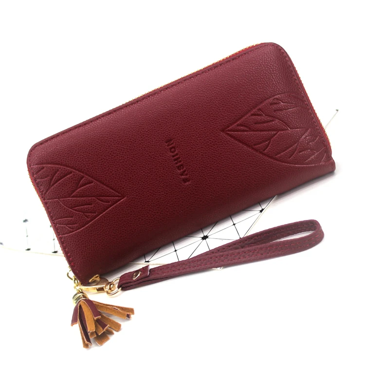 Promotion Cheap High Quality PU Leather Wallet Women With Debossed Logo