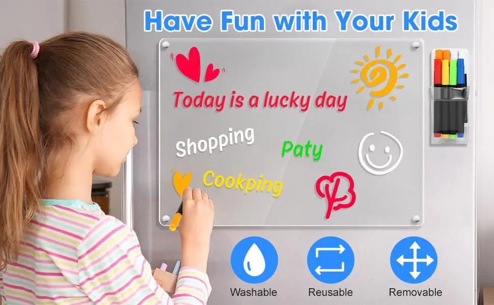 2023 Hot sale Acrylic Magnetic Calendar For Fridge Weekly Magnetic Calendar For Fridge Kids Acrylic Calendar