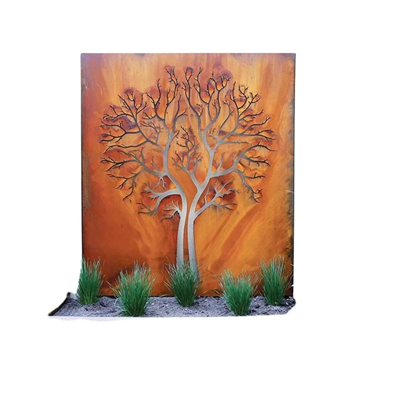 Decorative Perforated Cor-ten Steel Metal Wall Panel