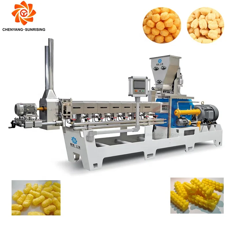 High Quality Cheese Ball Complete Production Line Zimbabwe Puffed Corn Snacks Making Machine
