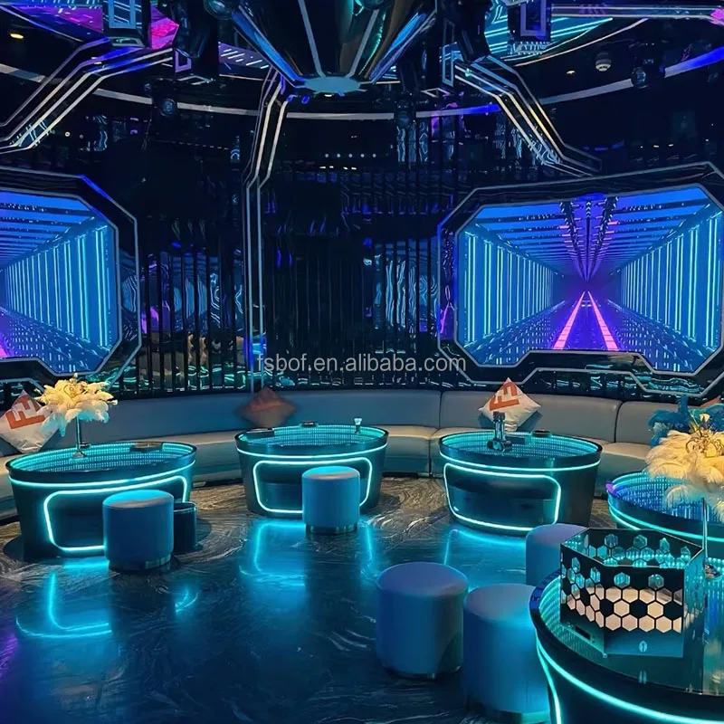 sky led night club led light coffee table bistro ktv light up bar tables Party Glowing Bar Illuminated Led Cocktail Table