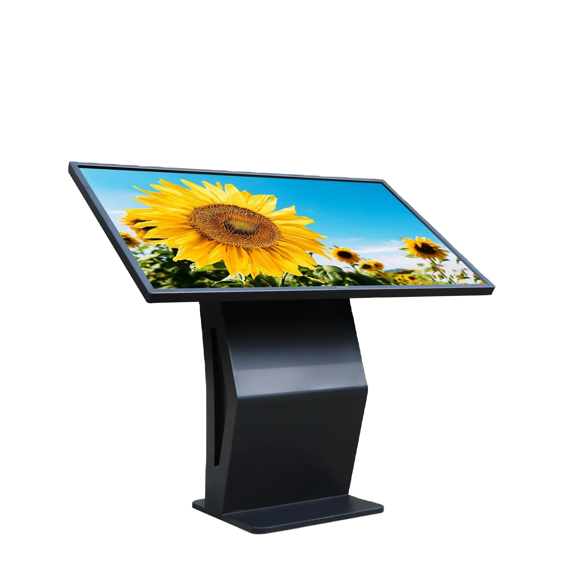 55 inch free standing touch screen query all in one computer self service kiosk for exhibition hall